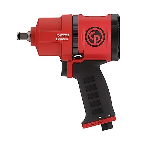 Chicago Pneumatic CP7748TL - 1/2 Inch Air Impact Wrench, Torque Limited, Pistol Handle, Max Torque Reverse Output 960 ft.lbs / 1300 Nm - 7000 RPM, Twin Hammer - size: 1-Inch Short Anvil - Torque, style: New Version
