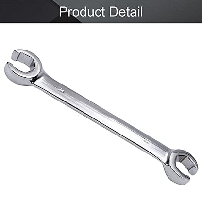 Utoolmart Flare Nut Wrench, 22mm x 24mm Metric Double Open End, 1Pcs | 15° Offset Ends, For Auto, Household, DIY Repairs - color: 1pcs, size: 22x24mm