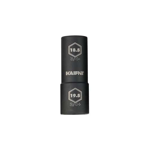K231-022 1/2-inch Drive 18.5 x 19.5 mm Extra Thin Wall Impact Flip Lug Nut Socket, Half Size - size: 18.5 x 19.5 mm