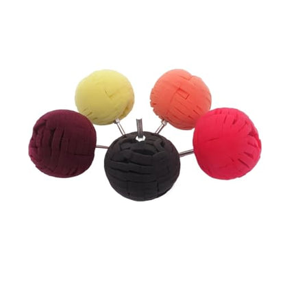 Car Polishing Pad Buffing Foam Sponge Pad Cone Polisher Buffer Pad Automotive Waxing Kit for Car Wheel Hub Headlight Polishing - color: Red