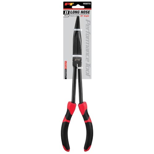 Performance Tool W30772 11-Inch Long Reach 45-Degree Bent Long Nose Pliers - size: 11" 45-Degree Long Handle Pliers