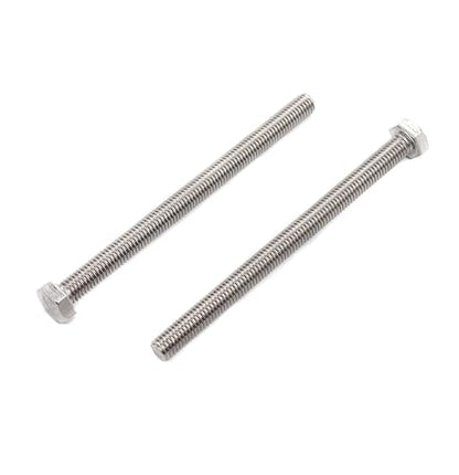2-Pack M10 x 150mm Hexagon Screws Hex Bolts with M10 Hex Nuts Flat Washers/Spring Lock Washers Set, 304/18-8, Plain Finish - size: 2-Pack M10 x 150mm