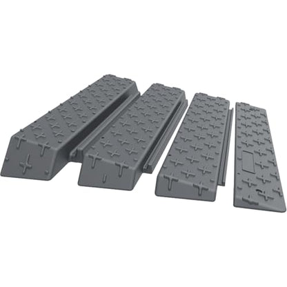 1", 2", 3", 4" inch Rise Assemble Threshold Ramp, 4-Piece Design Durable HDPE Extensible Doorway Ramps, Detachable Portable Wheelchair Ramps (1"-4" Assemble Ramp)
