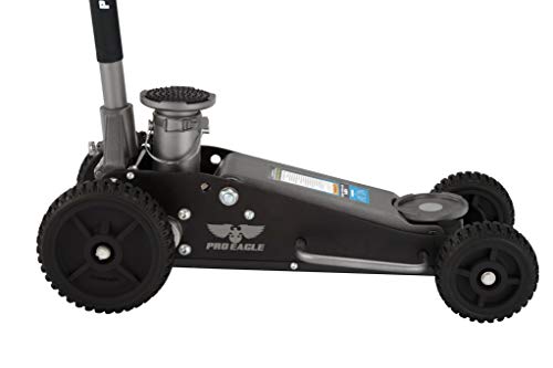 Pro Eagle 2 Ton Big Wheel Off Road Car Jack, The Beast, Off Road Racing High Clearance and 4WD Vehicle Floor Jack (2 Ton, Black, Big Wheel, with Mount)