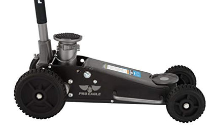 Pro Eagle 2 Ton Big Wheel Off Road Car Jack, The Beast, Off Road Racing High Clearance and 4WD Vehicle Floor Jack (2 Ton, Black, Big Wheel, with Mount)