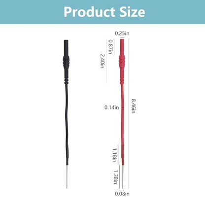 2Pcs Silicon Flexible Spoon Back Probes, Back Probe Kit Pins Automotive Compatible with 4mm Banana Plug Test Leads for Multimeter Voltage Testing Detect Automobile Electrical Circuit
