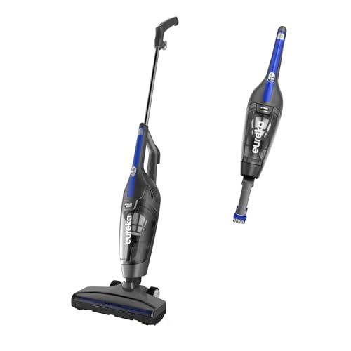 Eureka Corded Stick Vacuum Cleaner for Home Pet Hair, Lightweight Stick Vacuum Cleaner with Powerful Suction for Carpet Tile and Hard Floor, Blue, 3-in-1 Handheld Vac NES312 - color: Gray