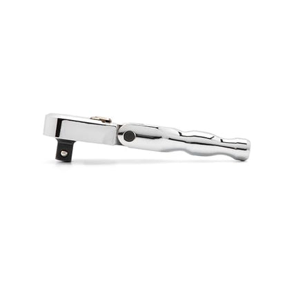 GEARWRENCH 3/8" Drive 120XP Full Polish Chrome Stubby Flex Head Teardrop Ratchet | 81212XP - style: Stubby Flex Head