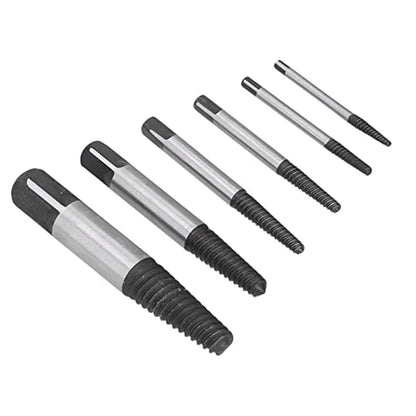 Screw Extractor Kit 6 Pieces | Left Hand Drill Bit Set for Removing Damaged Screws, Bolts & Pipes | Easy Screw Remover Tool for Automotive & Home DIY