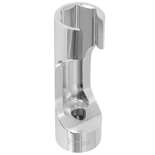 15mm 3/8" Drive Diesel Injector Fuel Line Socket, Flare Nut Wrench | Fastener Bent Pipes, Wired Temperature Sensors, EGT Sensor, Thermo Switches, ABS Tubes, Strut Nut Extractor - size: 15mm
