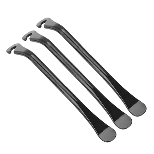 VBESTLIFE Tire Lever Bike Bicycle Spoon Repair Tool, 3pcs Portable Carbon Steel Pry Bar Set with Chamfered Tip for Tire Bead Removal, Spoke Hook for Puncture Fix, Rim Protection