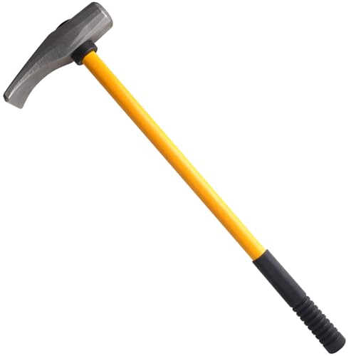 32" Tire Bead Breaker Wedge, Heavy Duty Manual Tire Hammer for Semi Truck, Tractor, Bus & RV - Unbreakable Fiberglass Handle Shock-Absorbing Rubber Grip, High-Carbon Steel Wheel Changing Tool