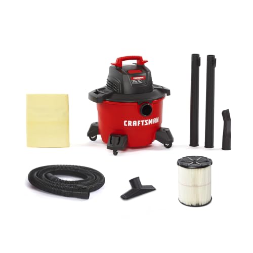 CRAFTSMAN CMXEVBE17584 6 Gallon 3.5 Peak HP Wet Dry Shop Vacuum | General Purpose Wet and Dry Vac with Filter, Dust Bag, Hose and Attachments for Home, Garage and Automotive Cleaning - size: 6 gallon 3.5 Peak Hp