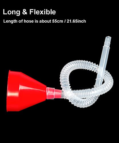 Funnels for Automotive Use,Plastic Small Funnel for Oil Change,Flexible Funnel with Long Hose for Gas,Fuel,Gasoline,Water,Fluid,Liquid Transmission