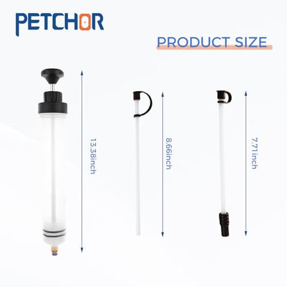 Fluid Extractor, 500CC suction syringe, Oil Syringe Manual Extraction Fill Pump, Fluid Syringe Pump Manual Suction Vacuum Fuel Car Transfer for Automotive Car Motorcycle Boat