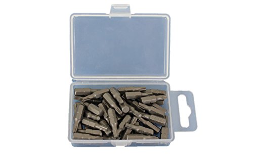 TEMO 50 pc T20 Torx 6 Point Impact Ready 1 Inch Long Screwdriver Insert Bits Hex Shank with Quick Release Slot - size: T20 1"