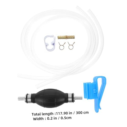 LIFKOME 1 Set Hand Fuel Pump Siphon Hose Kit for Precise Liquid Transfer Durable Construction for Cars Motorcycles Boats Effortless Operation