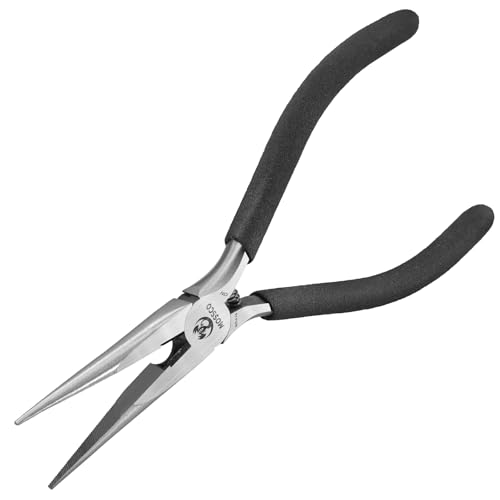 Needle Nose Pliers, 6.5" Long Nose Pliers with Cutter, Precision Serrated Twill Design Jaw Small Needle Nose Pliers for Jewelry Making, Bending Wire, Crafts, Electronic Repair - size: 6.5''-1 pack