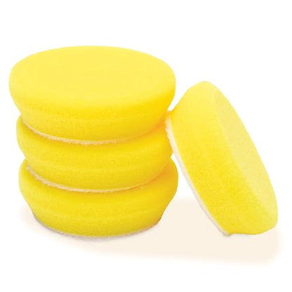 Griot's Garage 2” Perfecting Foam Pads for Car Polishing and Detailing, Buffing Pads for Paint Correction, Polishing, and Waxing, Yellow, Set of 4 - size: 2 Inch Pads (Set of 4)