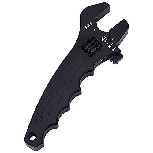 EVIL ENERGY AN Fitting Hose Wrench Adjustable 3AN-12AN Aluminum Black - color: Black, size: Adjustable 3AN-12AN