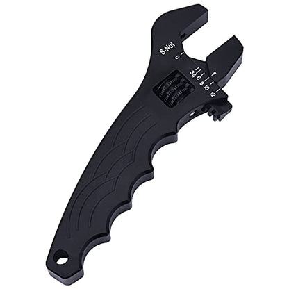 EVIL ENERGY AN Fitting Hose Wrench Adjustable 3AN-12AN Aluminum Black - color: Black, size: Adjustable 3AN-12AN
