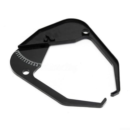 Tire Balancer Rim Width Caliper, Wheel Measuring Tool for Accurate Tire Width Measurement, Portable Plastic Gauge with Bright White Numbers for Manual Balancer Entry, Black