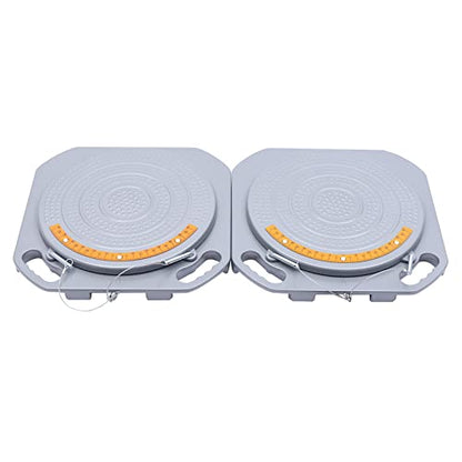 2 Pcs Professional Wheel Alignment Turn Plates, Car Alignment Tool Kit, Precision Auto Alignment Turn Plate w/ 1° Increment Scales for Shops & Home Garages(Chocks Included)