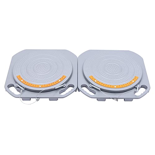 2 Pcs Professional Wheel Alignment Turn Plates, Car Alignment Tool Kit, Precision Auto Alignment Turn Plate w/ 1° Increment Scales for Shops & Home Garages(Chocks Included)