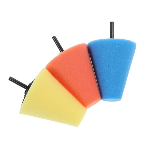 MAGICLULU 3Pcs Auto Wheel Polishing Sponge Cone for Car Detailing Hard to Reach Areas Durable Buffing Pads for Waxing Polishing Sealing for Cars Boats