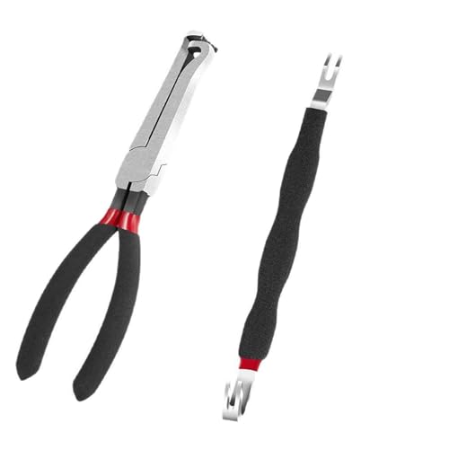 2 PCS Electrical Disconnect Pliers for Cars, Straight Automotive Electrical Connector Pliers and Electrical Connector Separator Tool - size: Electrical Disconnect Pliers Set 2