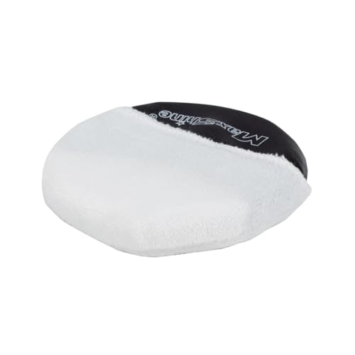 Maxshine Handheld Microfiber Wax Applicator Pad | White+Black, 3.35" Diameter, Ultra-Soft, Scratch-Free | Versatile Detailing for Wax, Polish, Protectant, Streak-Free Finish - size: Microfiber Coating Applicator