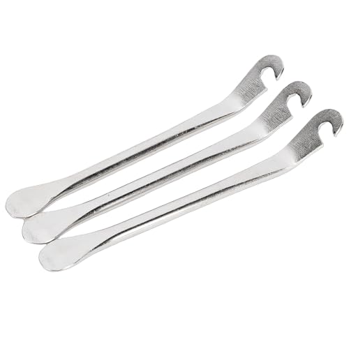 aqxreight Tire Lever Bar Set, 3 Piece Metal Tire Iron Spoons Changing Tool with Ergonomic Grip for Motorcycle, Electric Scooter, Car Repair