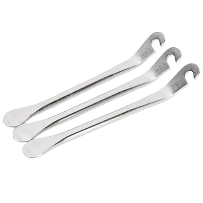 aqxreight Tire Lever Bar Set, 3 Piece Metal Tire Iron Spoons Changing Tool with Ergonomic Grip for Motorcycle, Electric Scooter, Car Repair