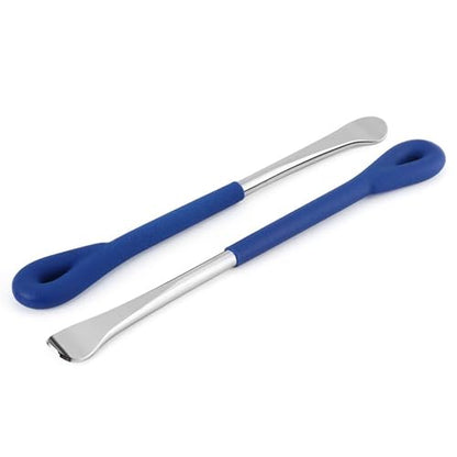 Motorcycle Tire Lever Tools, 2 Pieces, Heavy Duty Carbon Steel with Chrome Finish, Curved End for Secure Grip, Long Lever for Easy Tire Change