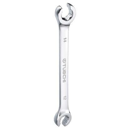 HARFINGTON Flare Nut Metric Wrench 12mm x 14mm CR-V Mirror Polished Chrome Plating Metric Wrench for DIY Hand-making Automotive Repairs and Household Maintenance - size: 12mm x 14mm