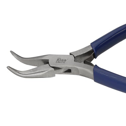The Beadsmith Bent Chain-Nose Pliers | 4.5" Jewelry Making Tool for Crafting and Repair, For Reaching Difficult Angles, Steel Head w/ PVC Handles - style: Bent Chain Nose