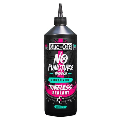 Muc-Off No Puncture Hassle Tubeless Sealant - Advanced Bicycle Tyre Sealant with UV Tracer Dye That Seals Tears and Holes Up to 6mm