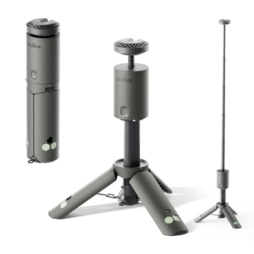 Outask Camping Light Telescopic, Collapsible Magnetic Camping Lantern with 12000mAh Battery, Telescoping IPX6/IPX7 Waterproof Flashlights, Camping Lamp for Emergency, Camping, Hiking (Military Green) - color: Military Green