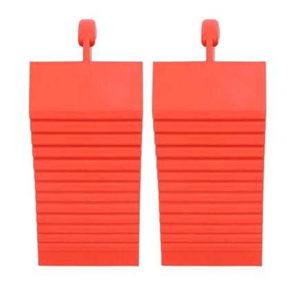 Heavy Duty Wheel Chocks 2 Pack | Slip Sturdy Solid Rubber for Car/Truck/RV | Red Wheel Stoppers for Parking Assurance