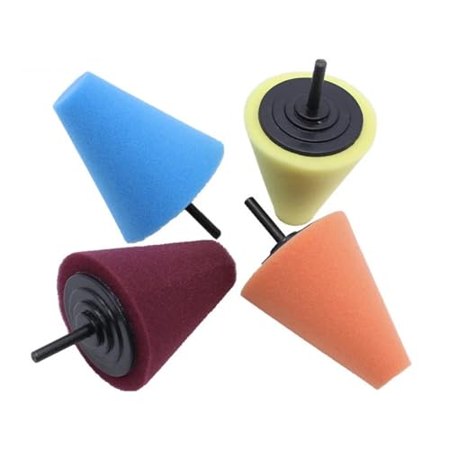 Car Polishing Pad Buffing Foam Sponge Pad Cone Polisher Buffer Pad Automotive Waxing Kit(A+B+C+D) - color: A+b+c+d