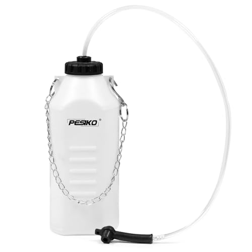1L Brake Bleeder Bottle with 24 inch Tube and Rubber Connector | Brake Bleeder Kit One Person, For Collect Waste Brake Fluid - size: 1 L Reservoir Bottle