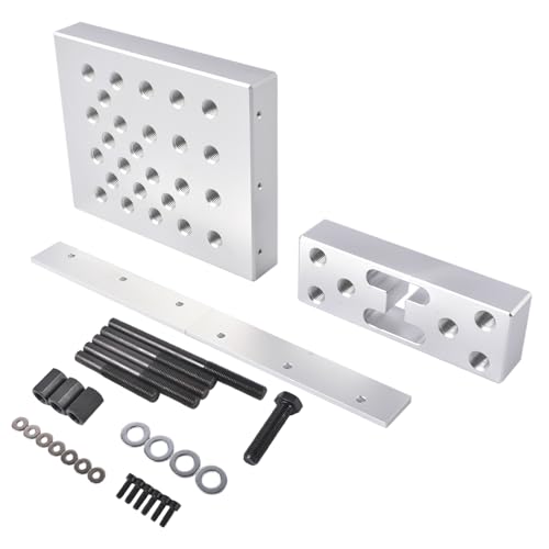 Universal Drill Press Support Block Plate Tool Set, 30 Ton Hydraulic Shop Press Plates, Bearing and Bushing Repair Removal Installation