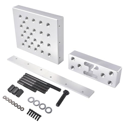 Universal Drill Press Support Block Plate Tool Set, 30 Ton Hydraulic Shop Press Plates, Bearing and Bushing Repair Removal Installation