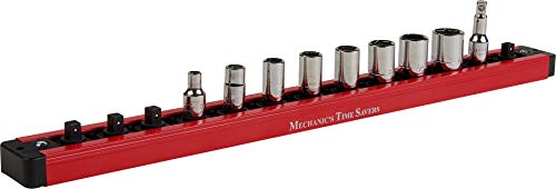 Mechanic's Time Savers Lock-A-Socket Tool Organizer: Magnetic Locking Socket Rack, 1/4" Drive Sockets - size: 1/4" Drive Sockets