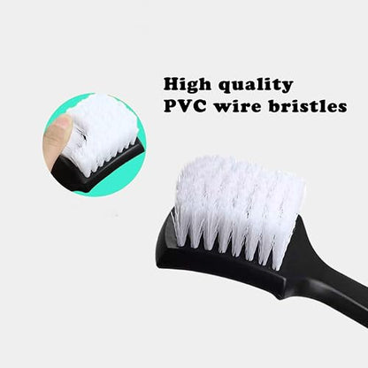 Tire & Carpet Brush - Scrub Brush for Floor Mats & Car Interior (Black & White) - color: Black+white