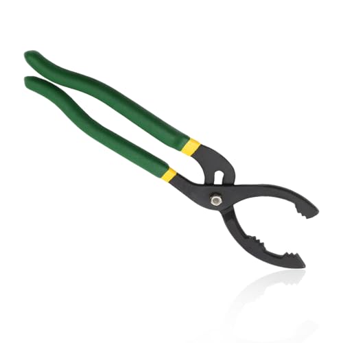 12" Adjustable Oil Filter Pliers, Locking Jaw Fuel Filter Wrench with Nonslip Grips, Automotive Removal Pliers Universal Oil Change Tool for Engine Filters Conduit Fittings