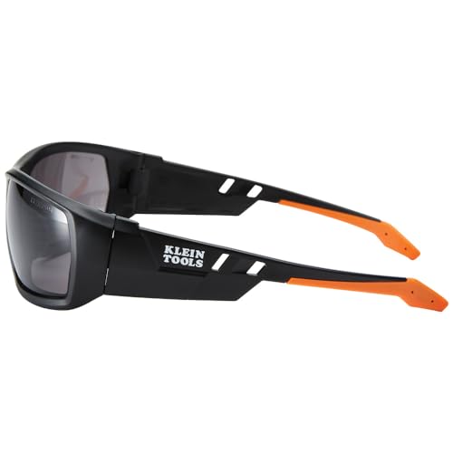Klein Tools 60164 Safety Glasses, Professional PPE Protective Eyewear with Full Frame, Scratch Resistant and Anti-Fog, Gray Lens - style: Gray Lens