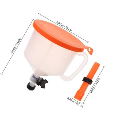 15pcs Spill Proof Radiator Funnel Kit with Valve, Orange Coolant Filling Set for Auto Cooling System, Leak Detection and Radiator Flush Tool