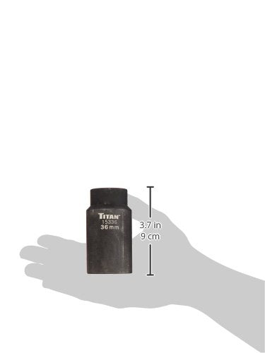 Titan 15336 36mm 1/2" Drive 6 Point Axle Nut Socket, 1 Pack - size: 36mm
