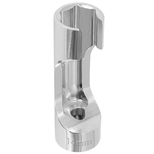 14mm 3/8" Drive Diesel Injector Fuel Line Socket, Flare Nut Wrench | Fastener Bent Pipes, Wired Temperature Sensors, EGT Sensor, Thermo Switches, ABS Tubes, Strut Nut Extractor - size: 14mm